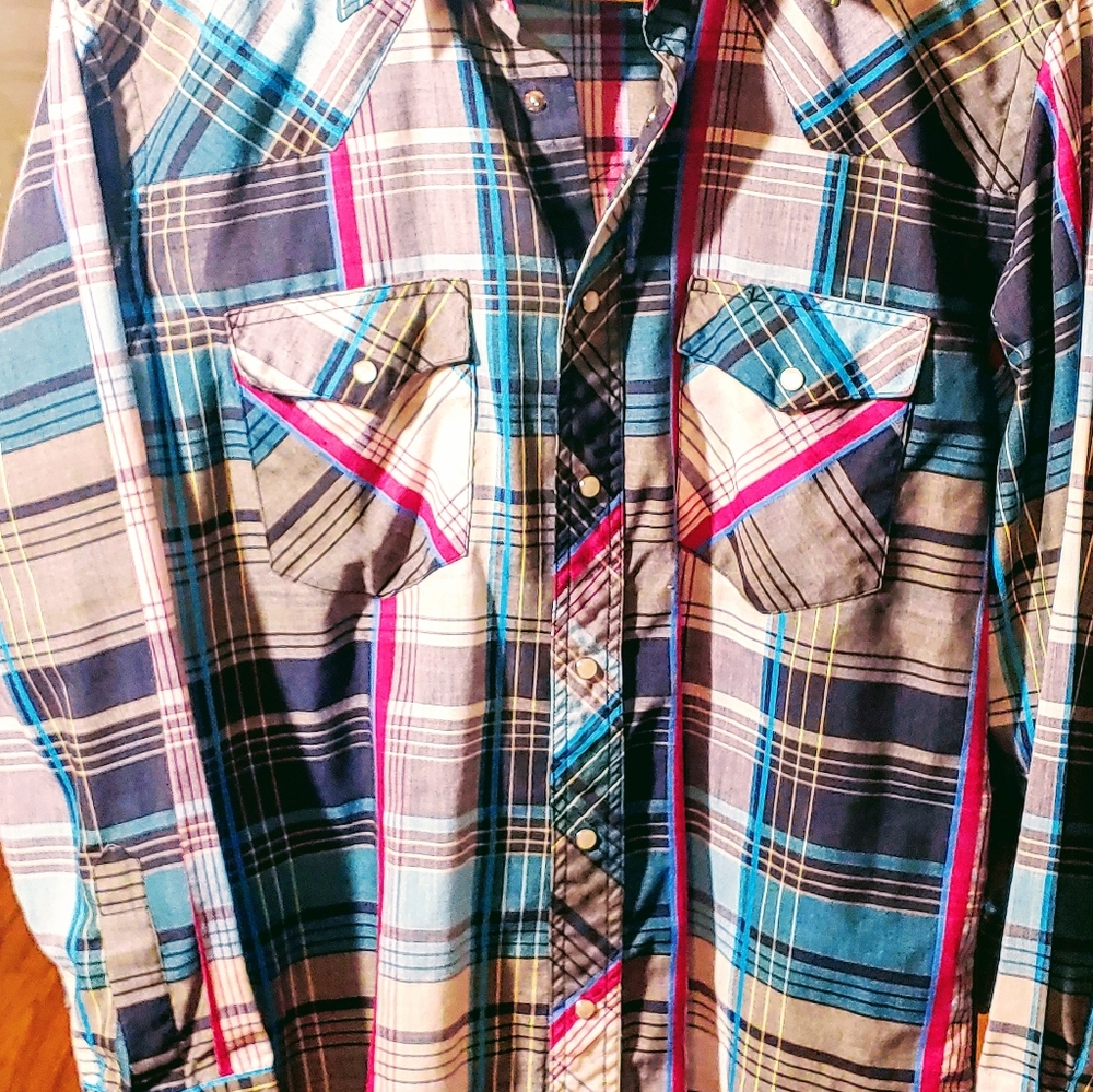 Vintage 80's Western Snap Shirt(Awesome Design!)